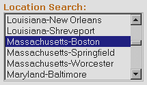 monster.com's Location Search